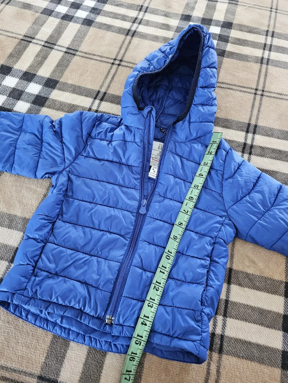 GAP Bright Blue Quilted Hooded Puffer Jacket